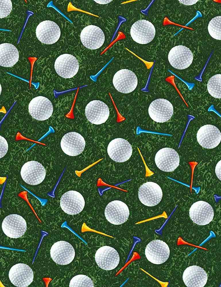 Par for the Course - Golf Balls & Tees in Grass