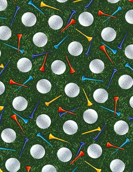 Par for the Course - Golf Balls & Tees in Grass