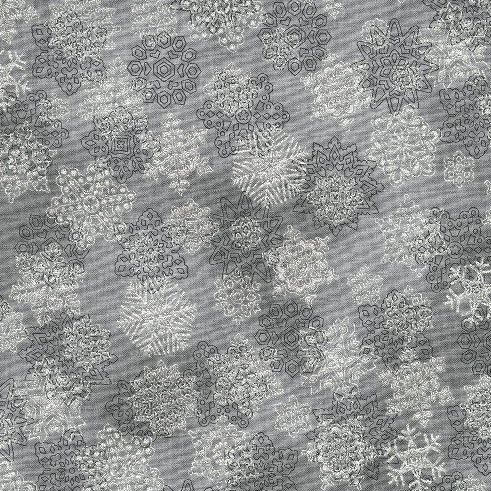 Holiday Flourish - Snow Flower - Pewter