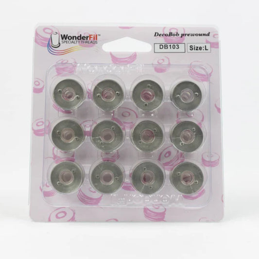 DecoBob Prewound Bobbin - Size L - DB103 - Grey