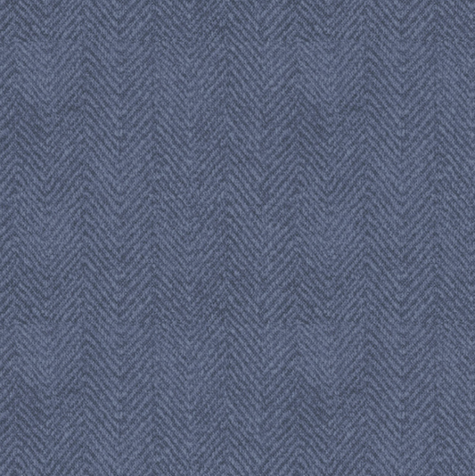 Woolies Flannel - Herringbone - Dusty Blue