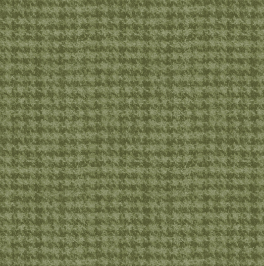 Woolies Flannel - Houndstooth - Light Green