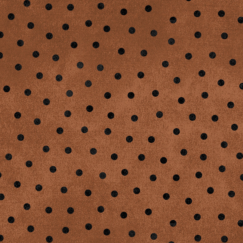 Woolies Flannel - Polka Dots - Burnt Orange