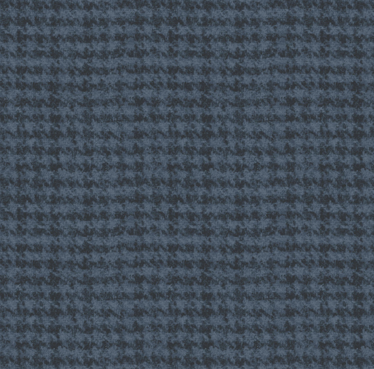 Woolies Flannel - Houndstooth - Dark Navy