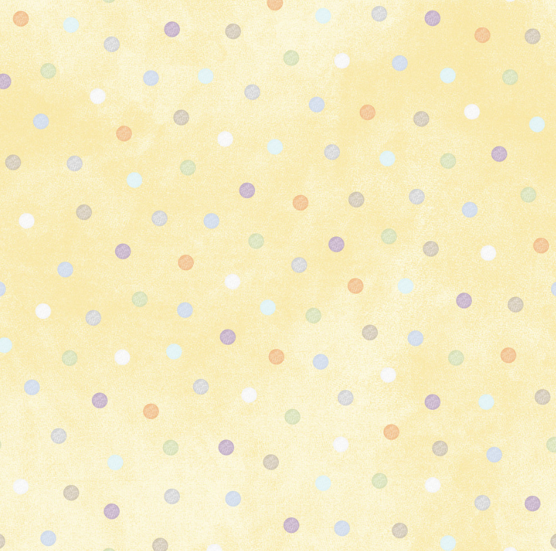 Flanelle Little Chicks - Multi Dots - Jaune