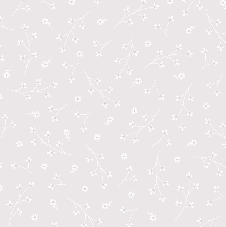 Wideback 108” - Kimberbell - Pretty Petals - Light Grey