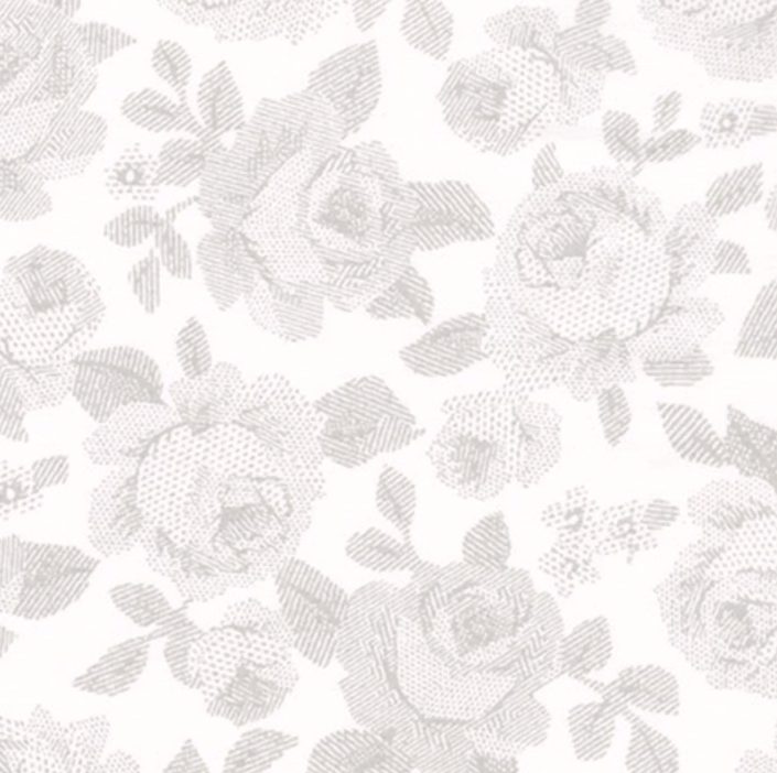 Whisper Print 5 - Floral - Grey
