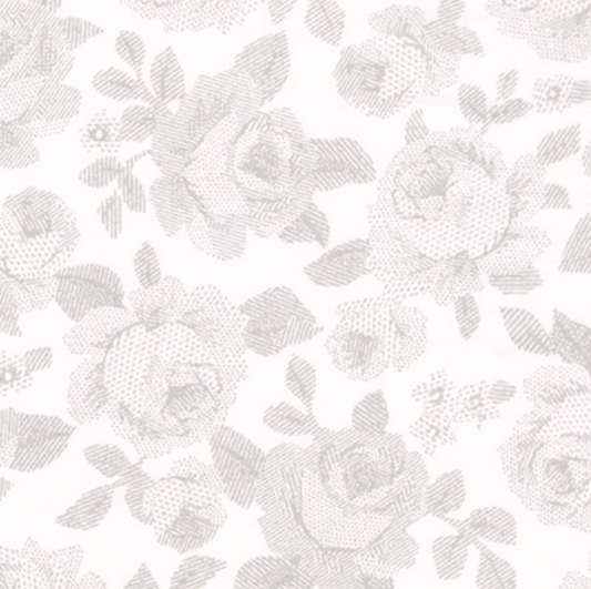 Whisper Print 5 - Floral - Grey