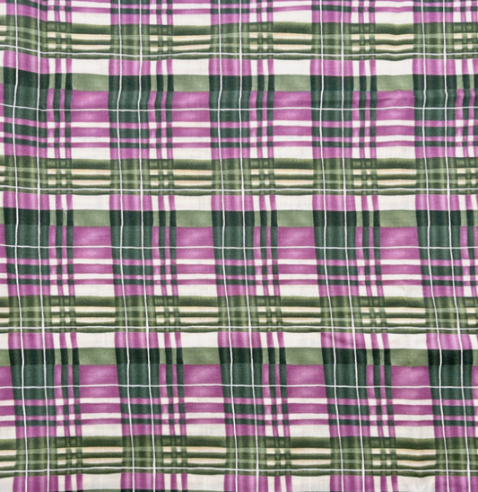 Rhapsody By Cheri L Strole - Pink/Green/Cream Plaid