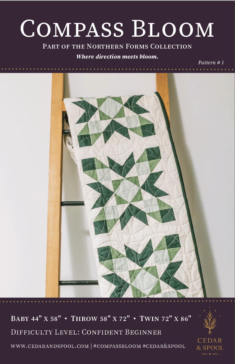 Compass Bloom Pattern (Printed) by Cedar & Spool