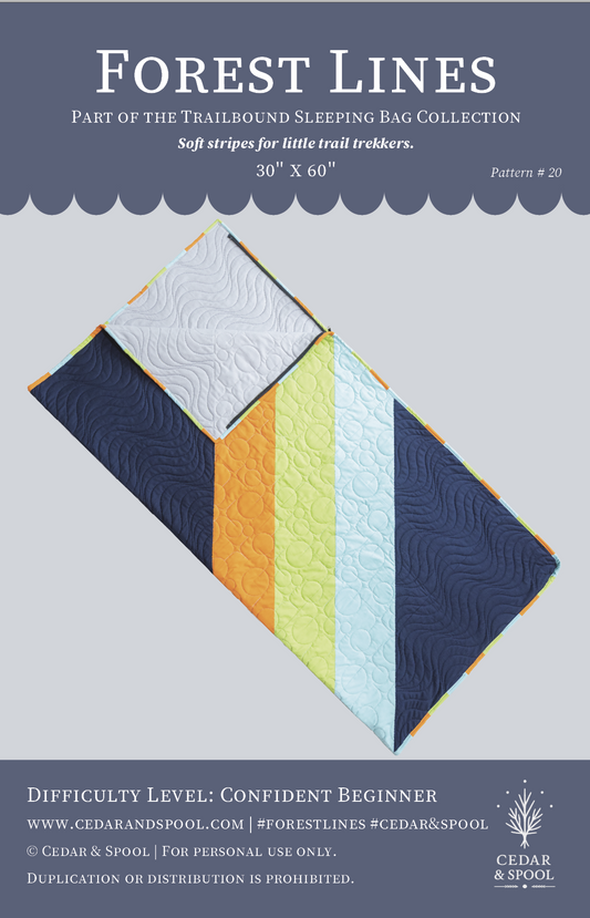Forest Lines Pattern (PDF Download) by Cedar & Spool