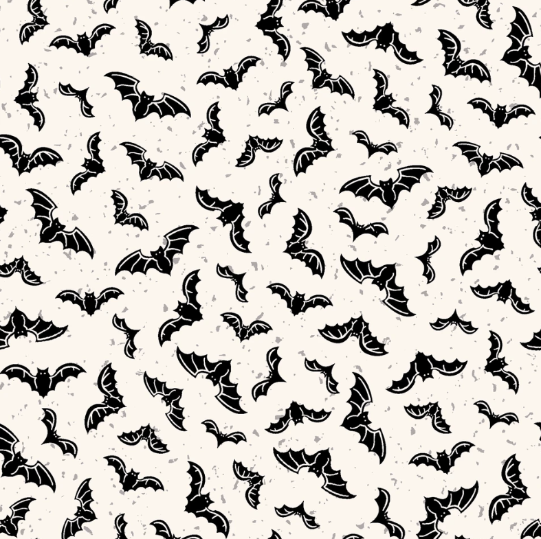Goth Gardens - Flying Bats - White