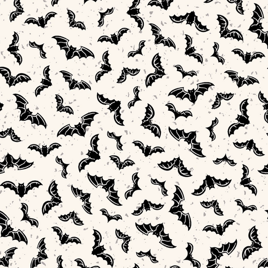Goth Gardens - Flying Bats - White