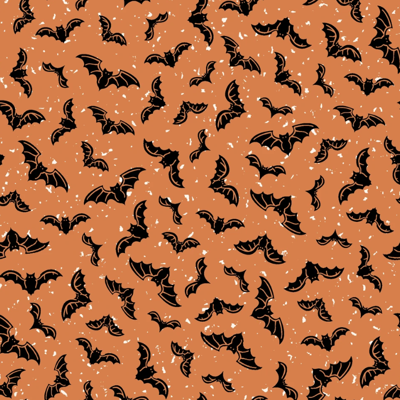Goth Gardens - Flying Bats - Orange