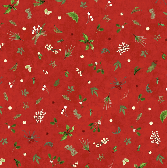 Winter Wreaths - Tiny Greenery - Red