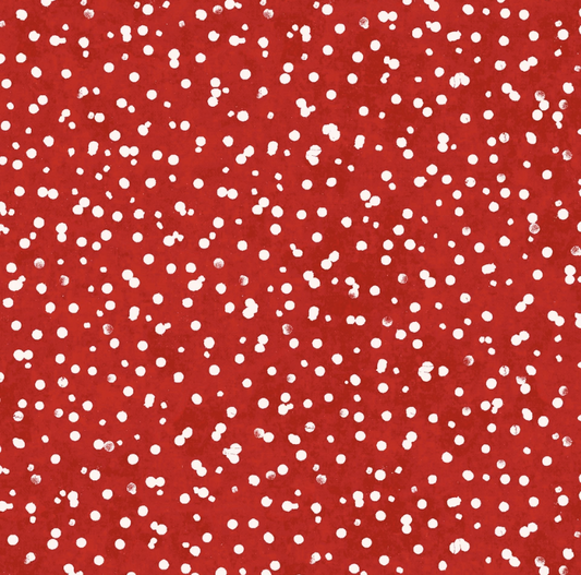 Winter Wreaths - Scattered Snow - Red