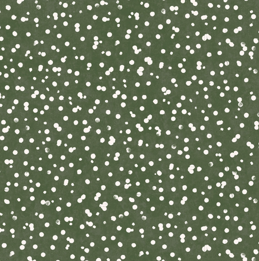 Winter Wreaths - Scattered Snow - Green