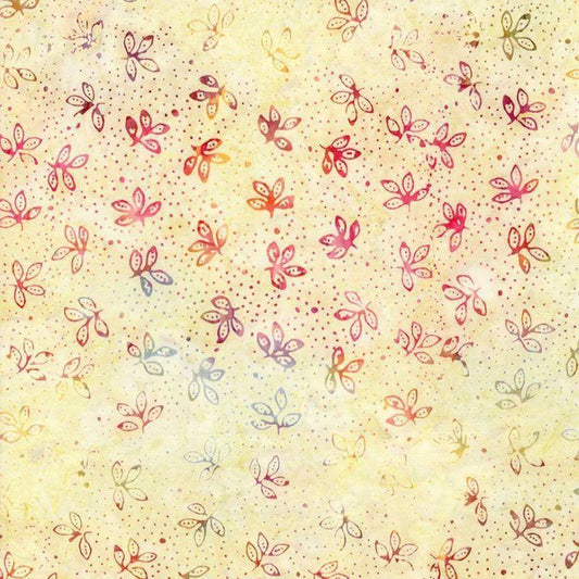 Tonga Batik - Haze - Leaves and Dots