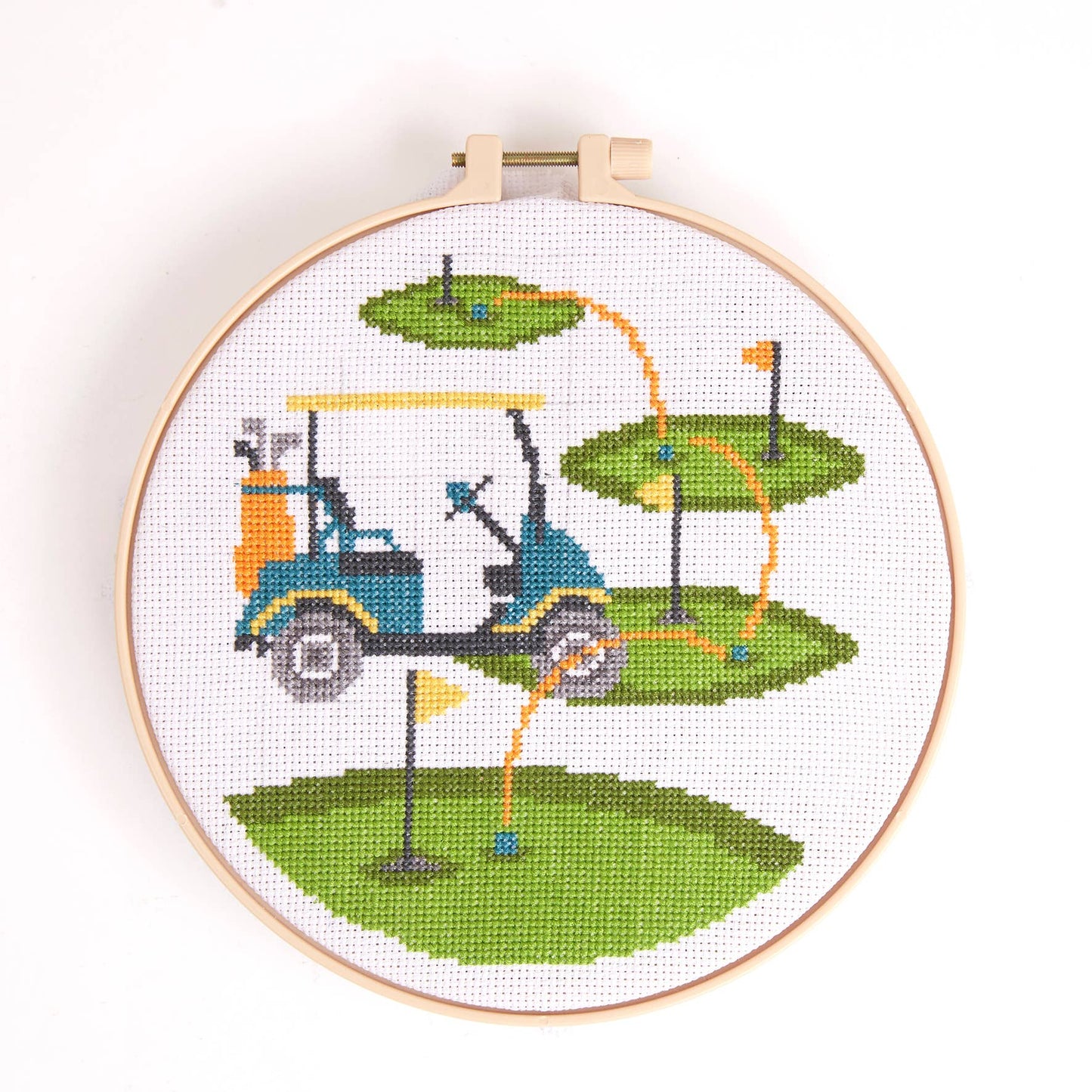 Simply Make Cross Stitch Kit, Golf Design, 8"