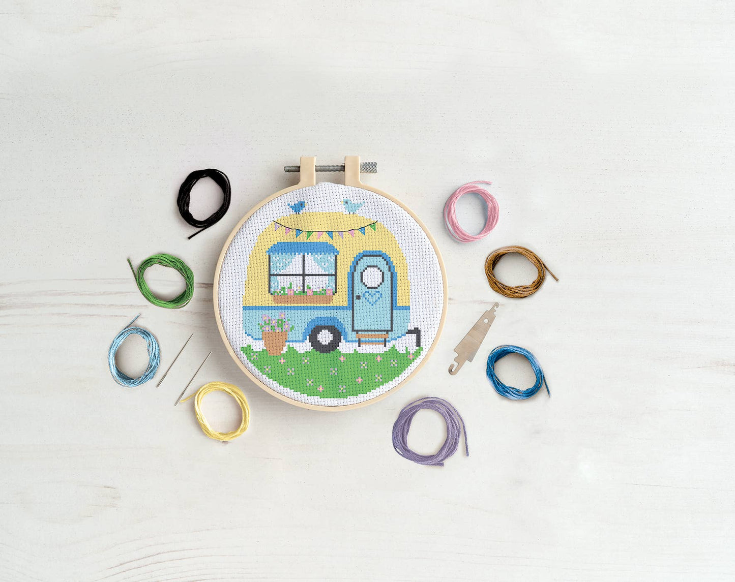 Simply Make Cross Stitch Craft Kit - Caravan Design