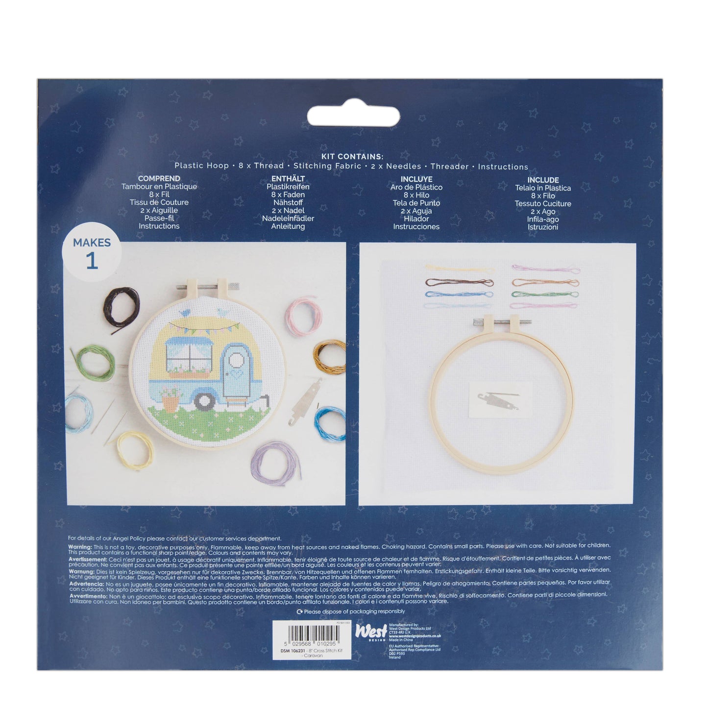 Simply Make Cross Stitch Craft Kit - Caravan Design