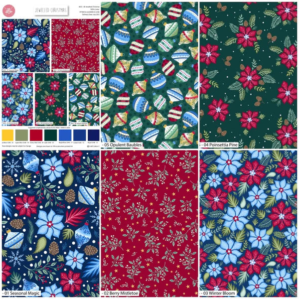Jewelled Christmas Fat Quarter Bundle