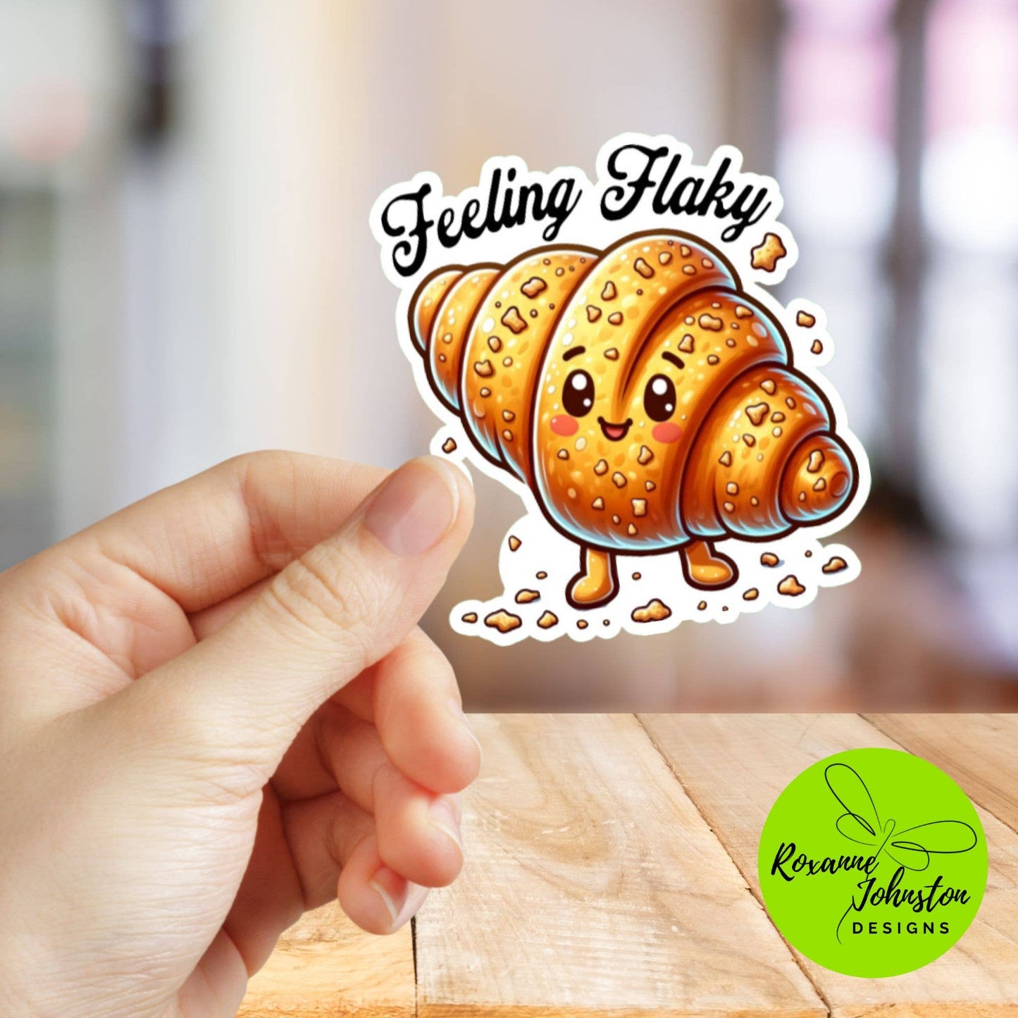 Cute Croissant - "Feeling Flaky" Sticker