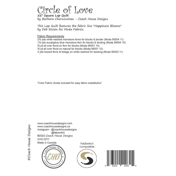 Circle of Love Quilt Pattern by Coach House Designs