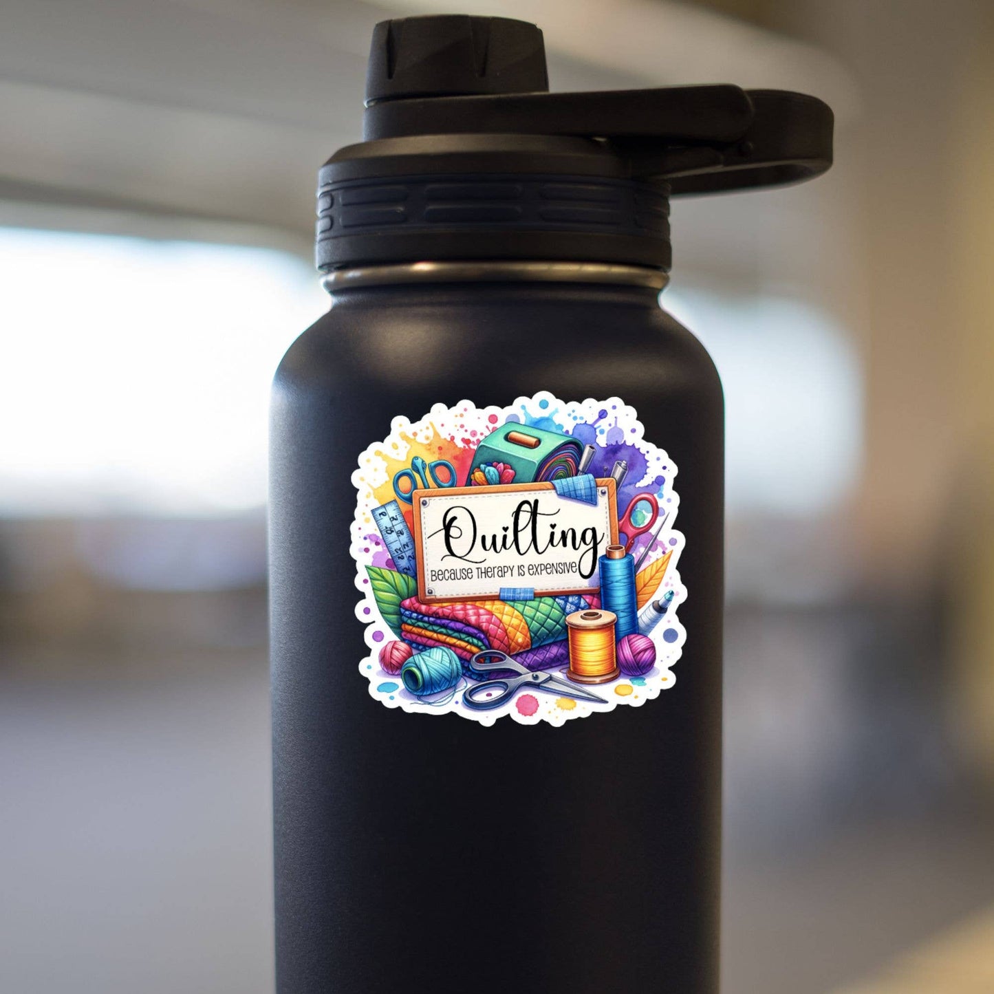 Quilting: Because Therapy Is Expensive Sticker