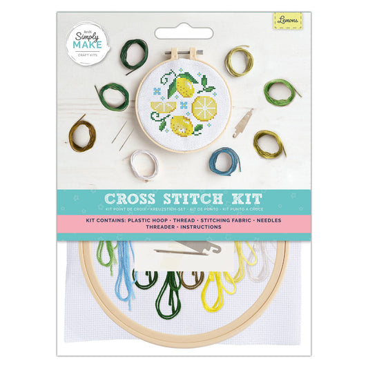 Simply Make Cross Stitch Kit - Lemons