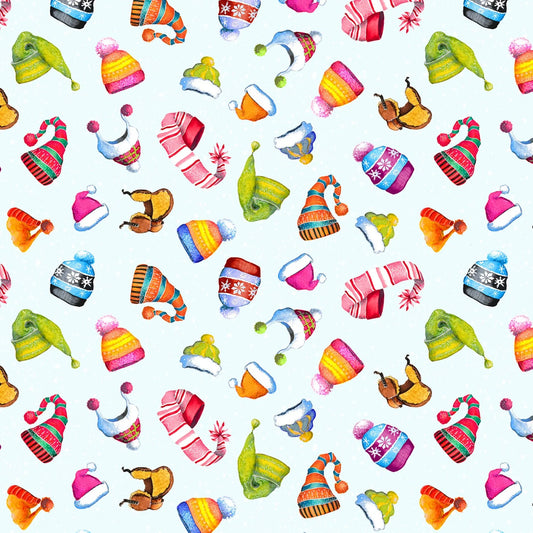 Let It Snow - Tossed Hats - Blue