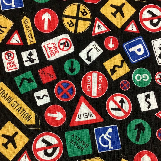 All Around Town - Black - Multi Traffic Signs