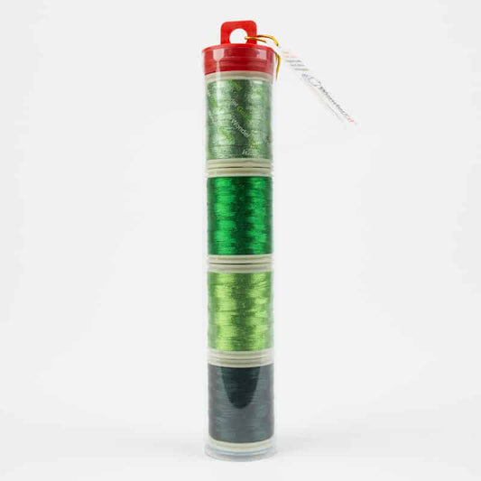 Metallic Threads Tube - Green