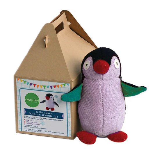 Cate and Levi DIY Beginner Sewing Kit - Penguin Stuffed Animal