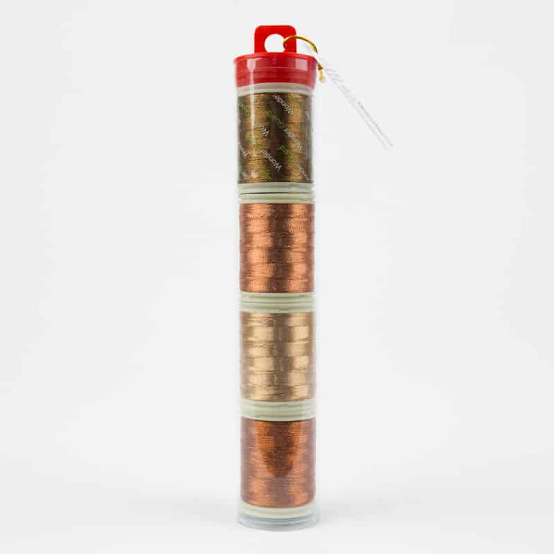 Metallic Threads Tube - Brown