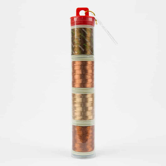 Metallic Threads Tube - Brown