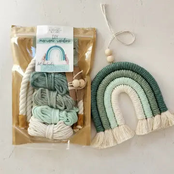 A Branch and Cord DIY Macrame Rainbow Kit