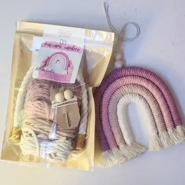 A Branch and Cord DIY Macrame Rainbow Kit