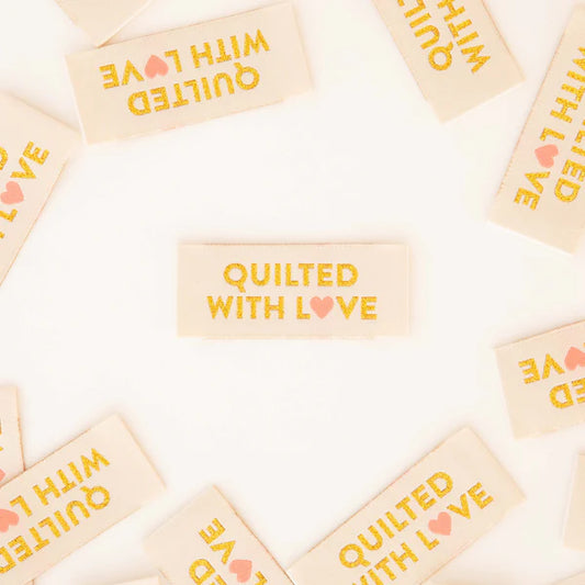 Premium Woven Labels - Quilted with Love