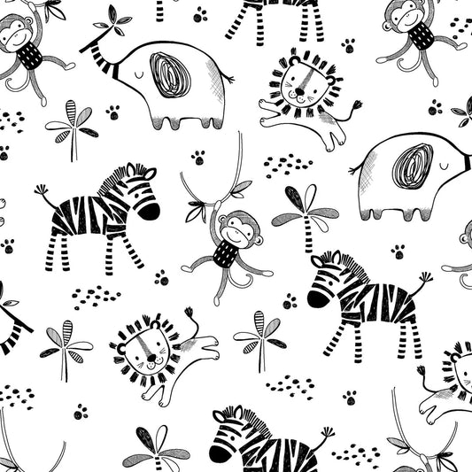 Flannel - Black and White Safari
