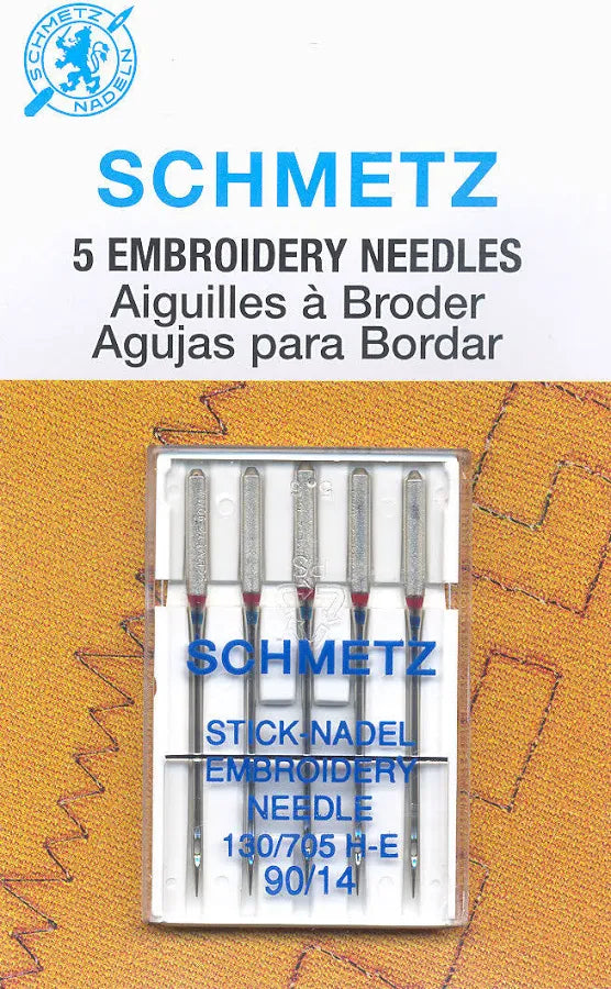 Schmetz Embroidery Needles 90/14 - 5 Pack
