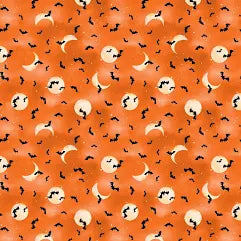 Spooky Tails - Bats On Orange - Wilmington